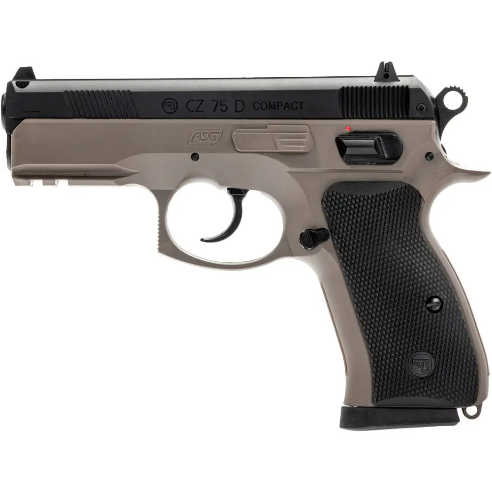Пистолет страйкбольный ASG CZ 75D Compact FDE Spring кал. 6 мм