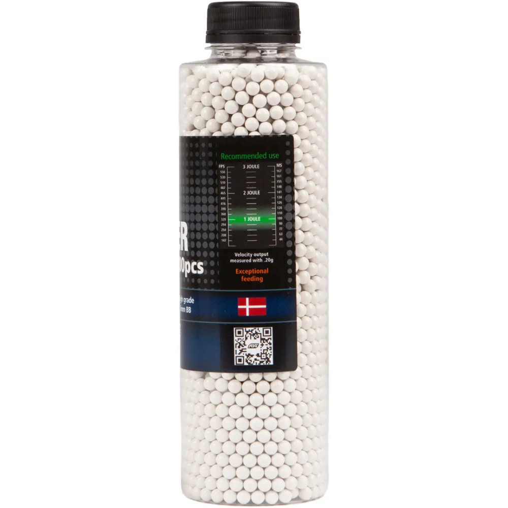 Страйкбольні кульки ASG Q Blaster White 6 мм 0,2 г 3300 шт