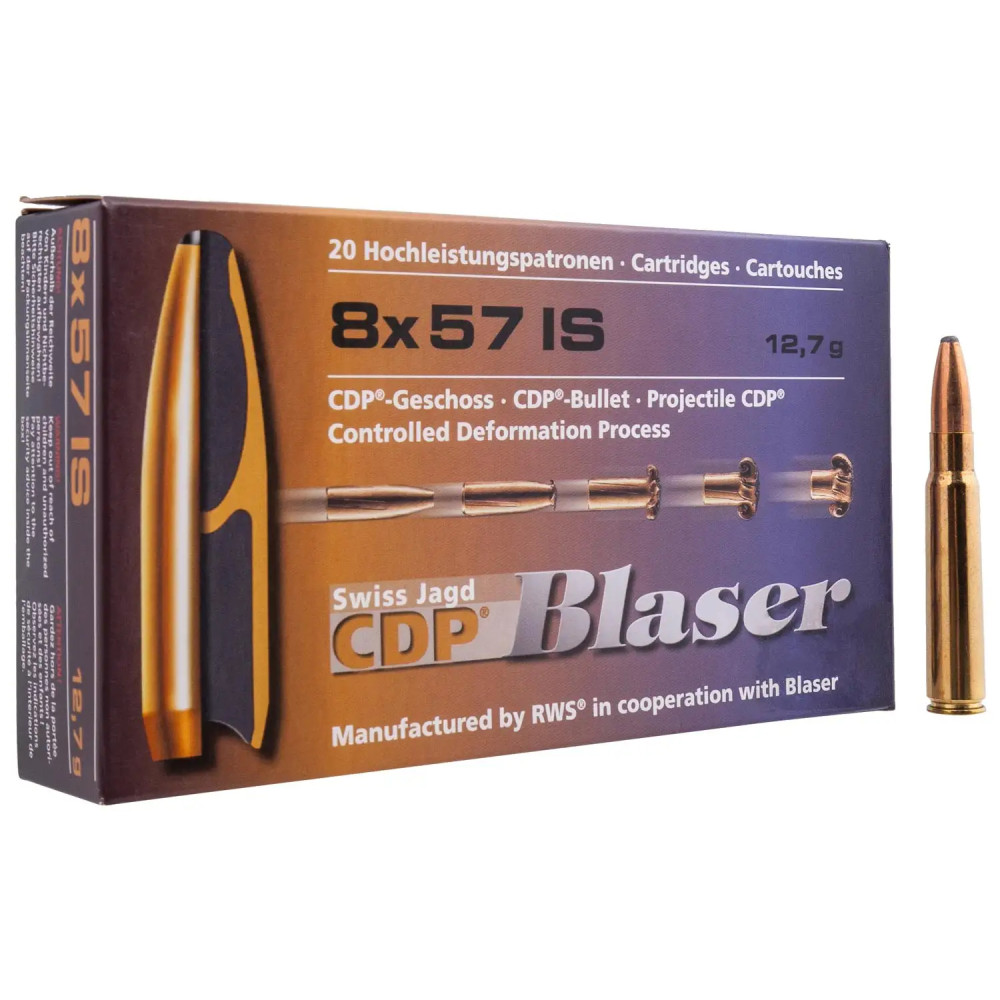Патрон Blaser кал. 8x57 JS куля CDP маса 12,7 г/ 196 гран