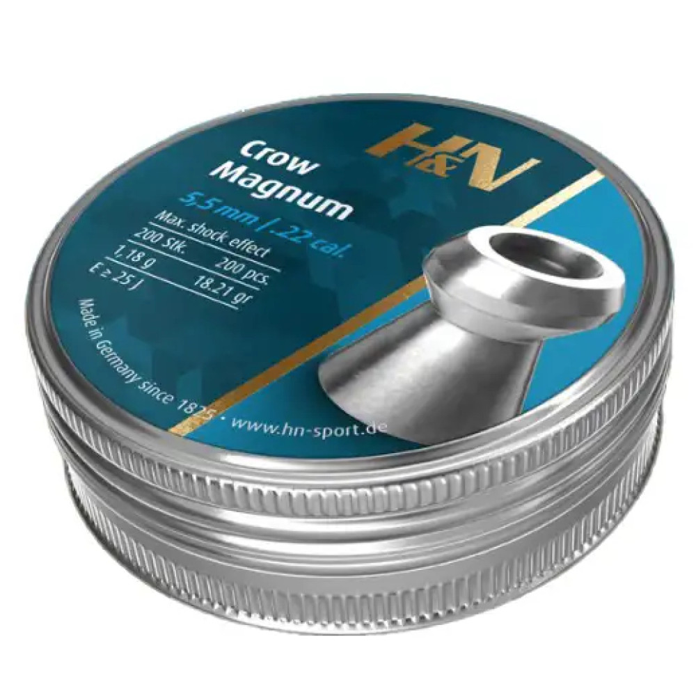 Пули пневматические H&N Crow Magnum кал. 5,5 мм. Вес - 1.18г