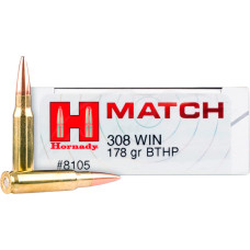 Патрон Hornady Match кал .308 Win пуля BTHP масса 178 гр (11.5 г)