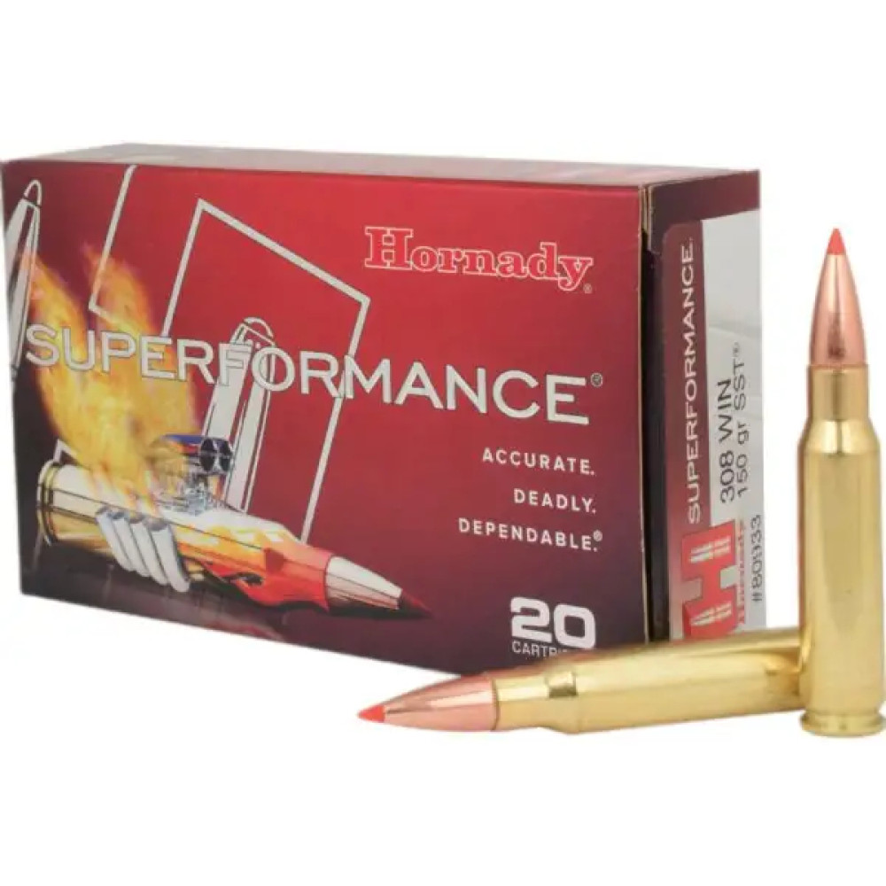 Патрон Hornady Superformance кал.308 Win пуля SST масса 150 гр/9.7 г