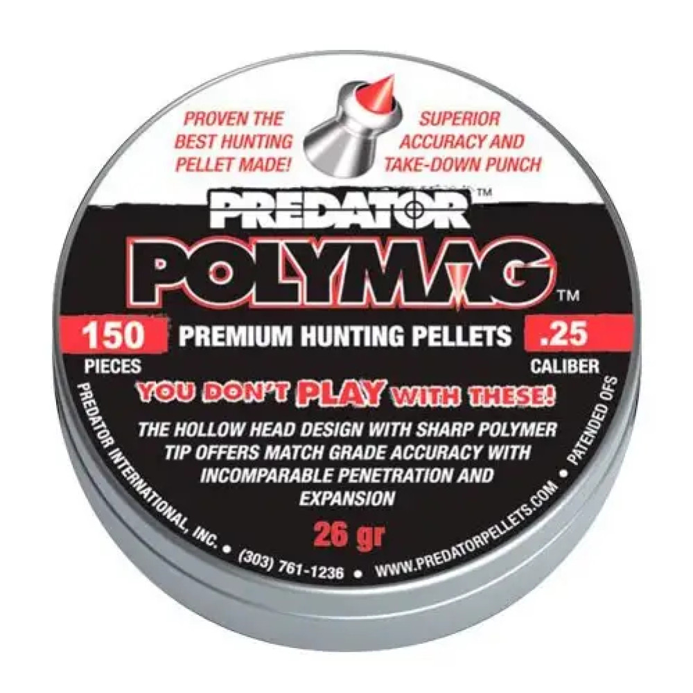 Пули пневматические JSB Polymag. Кал. 6.35 мм. Вес - 1.64 г. 150 шт/уп