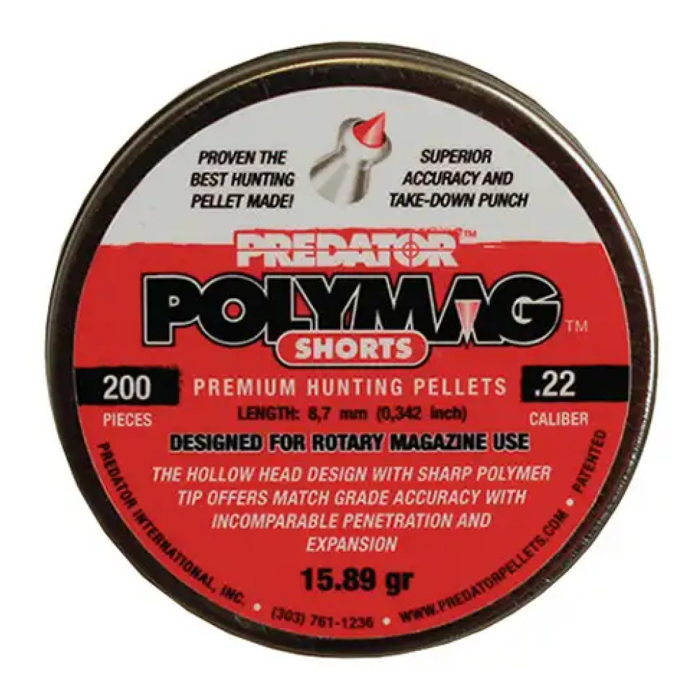 Пули пневматические JSB Polymag Shorts. Кал. 5.5 мм. Вес - 1.03 г. 200 шт/уп