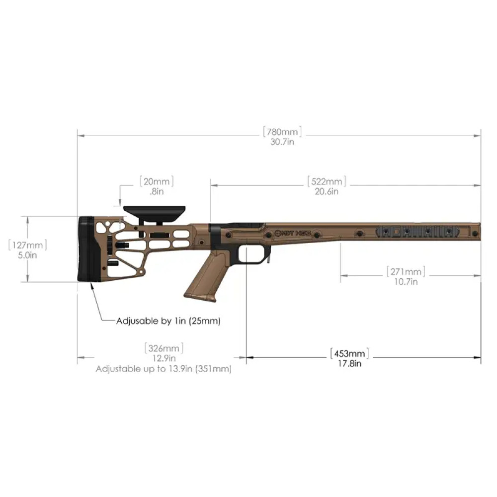 Ложа MDT HS3 для Tikka T3 SA Black
