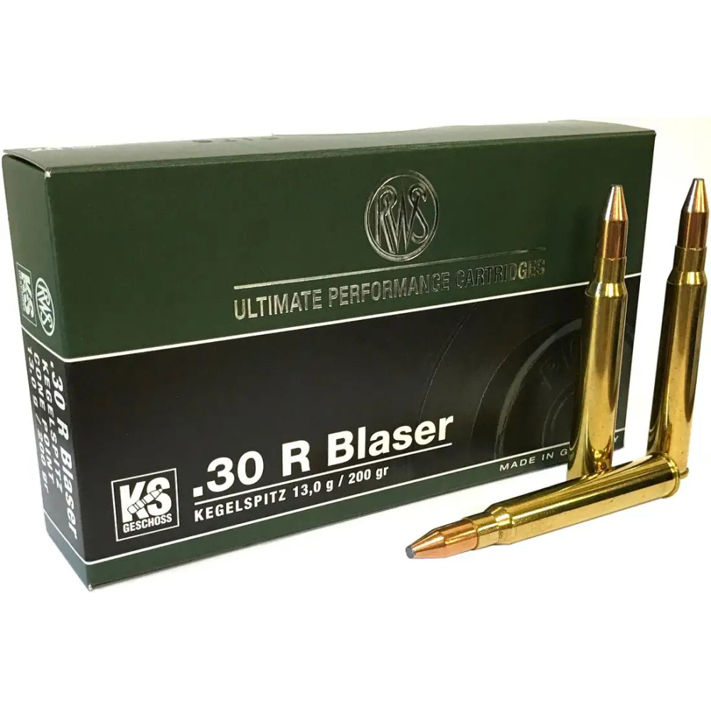 Патрон RWS кал. 30 Blaser R куля KS маса 13 г