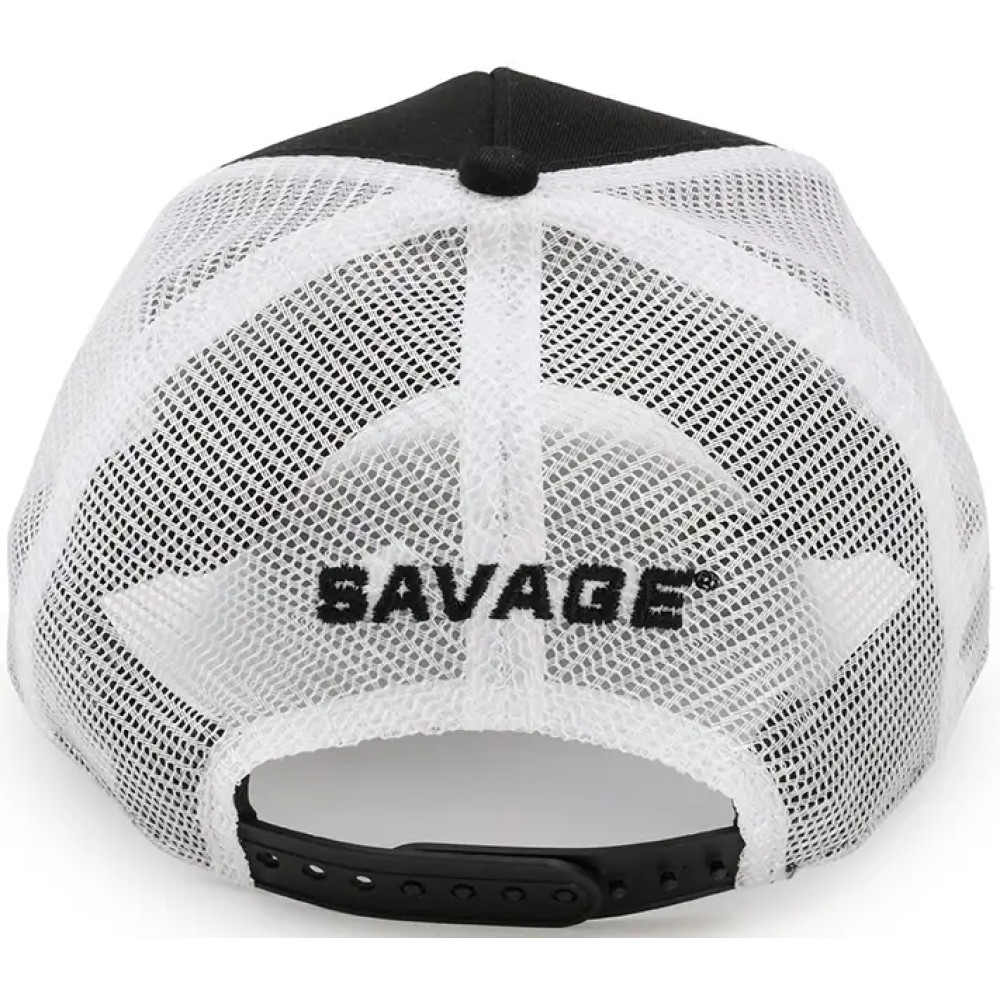 Кепка Savage Trucker hat W/WHITE Savage logo Белый/черный