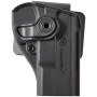 Кобура для Taurus PT24/7 PRO/PT800. Кріплення на ремінь. Матеріал - пластик. Колір - чорний